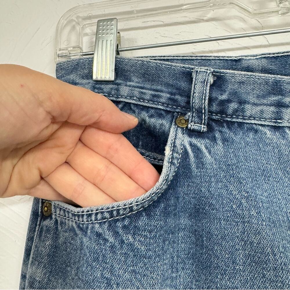 Vintage Wide Leg High Rise Jeans Womens 9 Medium Wash Blue Denim 90s - Picture 6 of 14